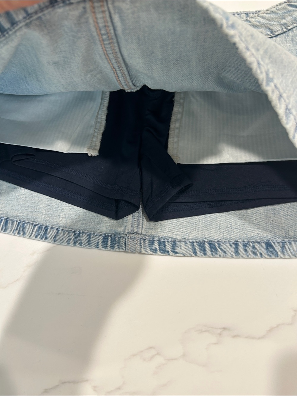 Hollister Light Denim A-Line Mini Skirt - Pale Blue - Picture 4 of 4